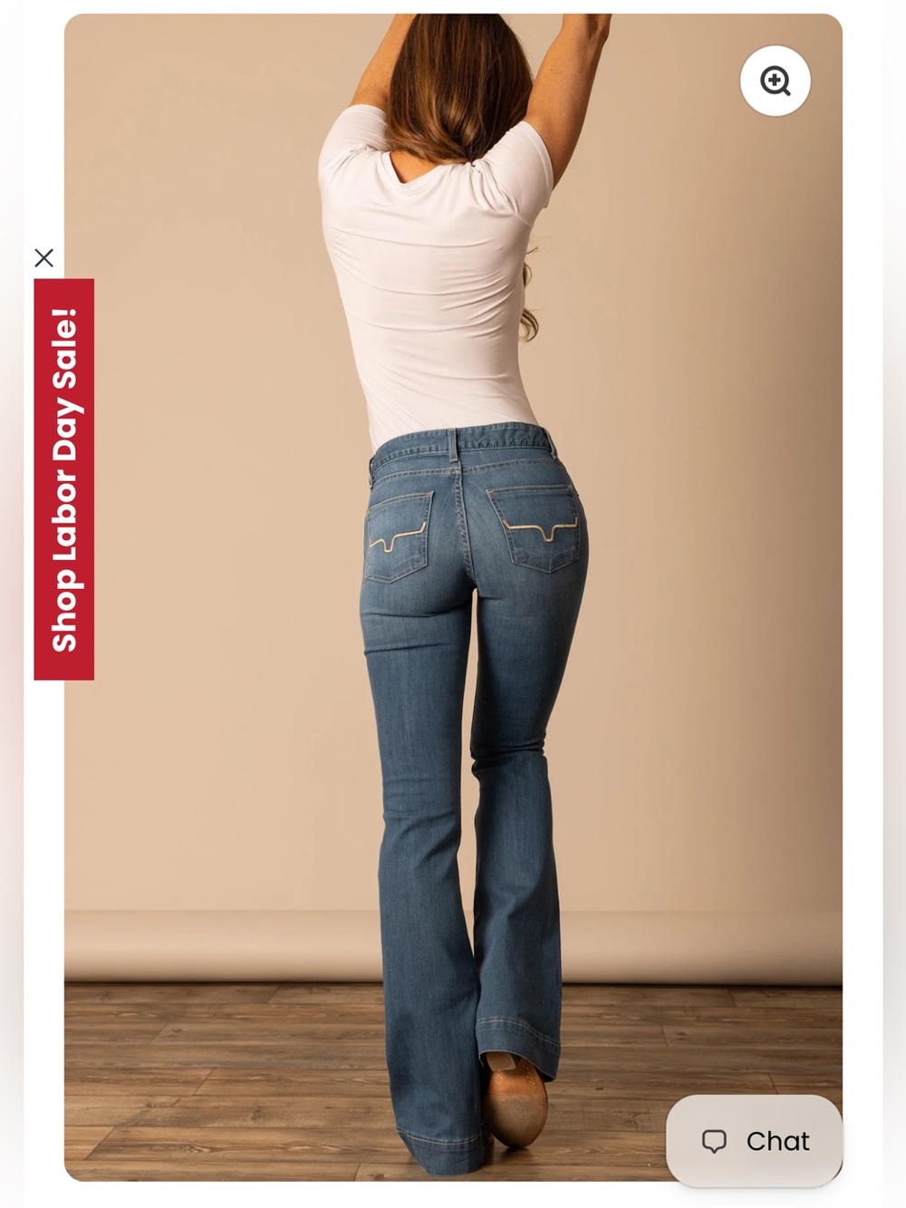 KIMES RANCH SZ 4 LOLA Blue Denim Flare Jeans Raw Hem